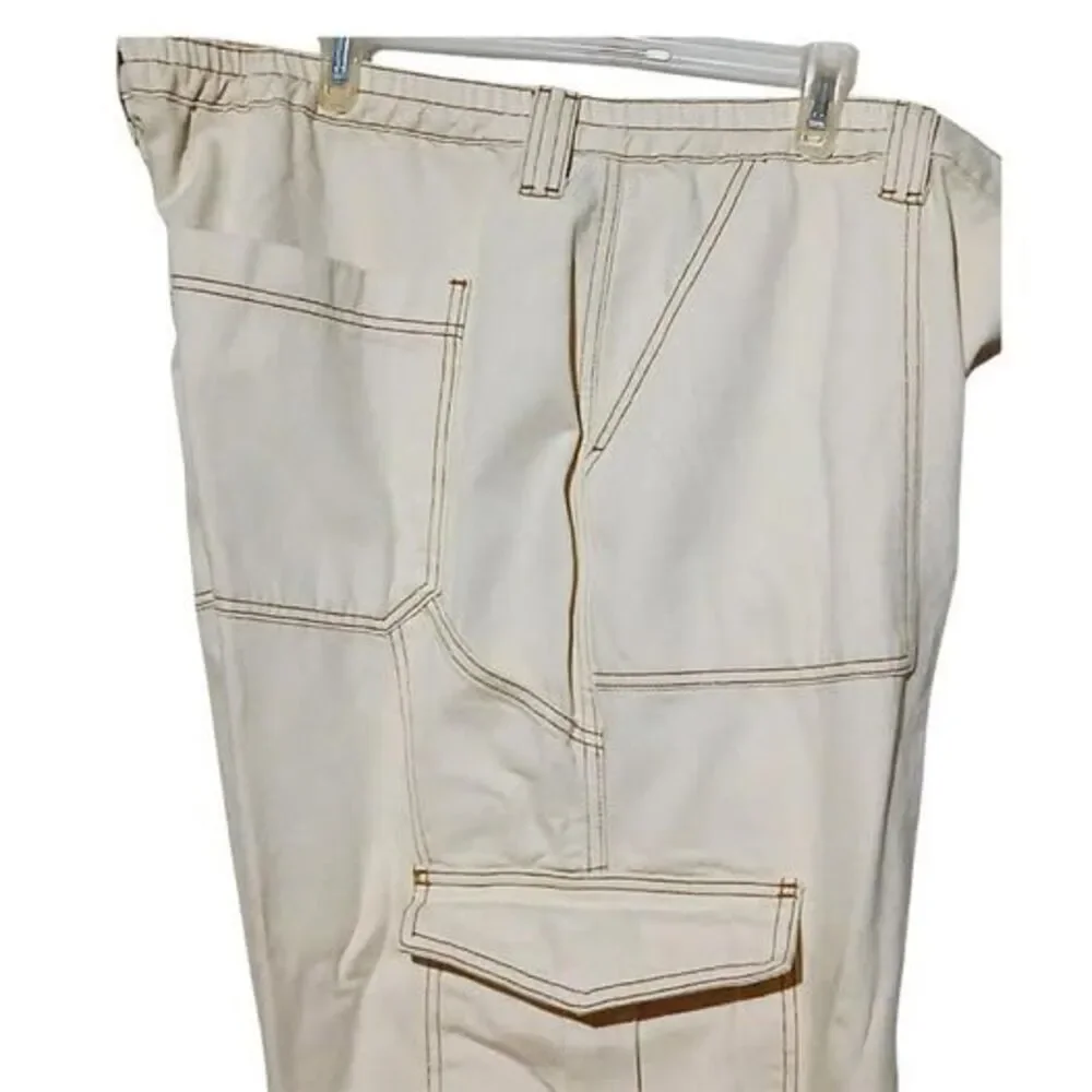 Stylish Cargo Pants - Beige Utility Trousers size 22 Tall